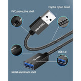 Usb Extension Cable 8 Ft, Male To Female 3.0 Usb 5 Gbps High-Speed Transmission Cable Compatible With Gamepad, Keyboard, Flash Drive, Hard Drive, Printer, Vr, Ps5