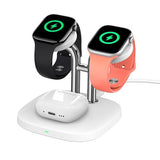 Dual Watch Charger with Fast Charging for  Watch, 704A, 3-in-1 Wireless Charging Station Stand for  Watch Ultra 3/11/10, Wireless Charger