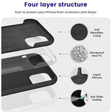 Compatible With Iphone 11 Pro Max Case,Ultra Slim Fit Iphone Case Liquid Silicone Gel Cover With Full Body Protection Anti-Scratch Shockproof Case (Black)