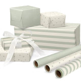 3 Rolls Gift Wrapping Paper, 17"x120", Elegant Wrap for Birthday & More