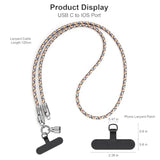 For Iphone Charging Cable 4Ft Cell Phone Lanyards 60W For Iphone Fast Charger Cord Universal Phone Strap Crossbody Charging Cord Multifuctional Phone Charger For Iphone 14 13 12 11 Pro Max Plus