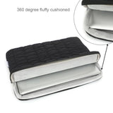 360 Protective Puffy Laptop Sleeve Case With Multi-Pockets - Compatible With 15-15.6 Inch Hp, Lenovo, Dell, Asus, Acer Computers - Quilted Puffer Soft Case (Black)