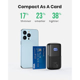 Portable Charger, Smallest 22.5W 10000Mah Power Bank, Usb C In/Output Fast Charging 3-Output Mini Battery Pack Charger With Phone Holder For Iphone 16 15 14 13 12 Samsung S23 Google Ipad Tablet