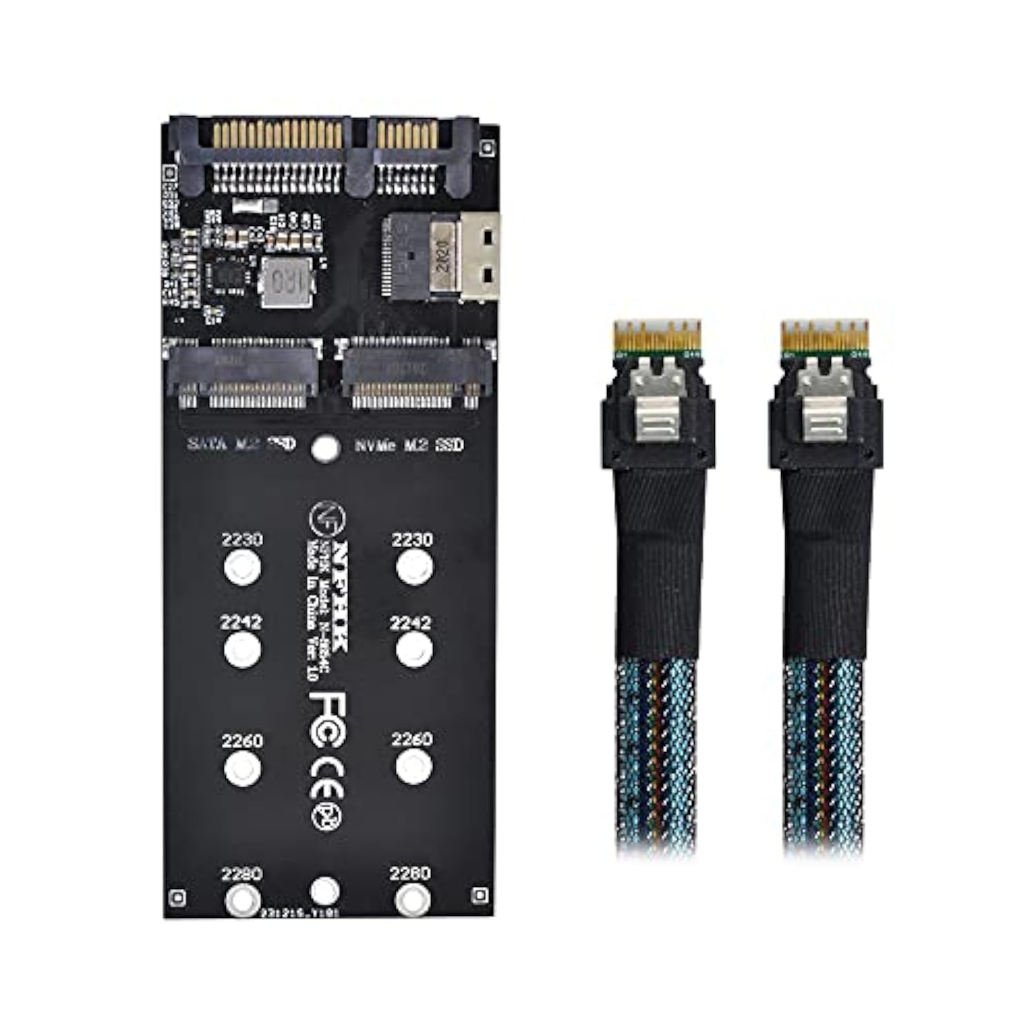 Sff-8654 Cable & Card U2 Kit Ngff M-Key To Slimline Sas Nvme Pcie Ssd Sata Ada