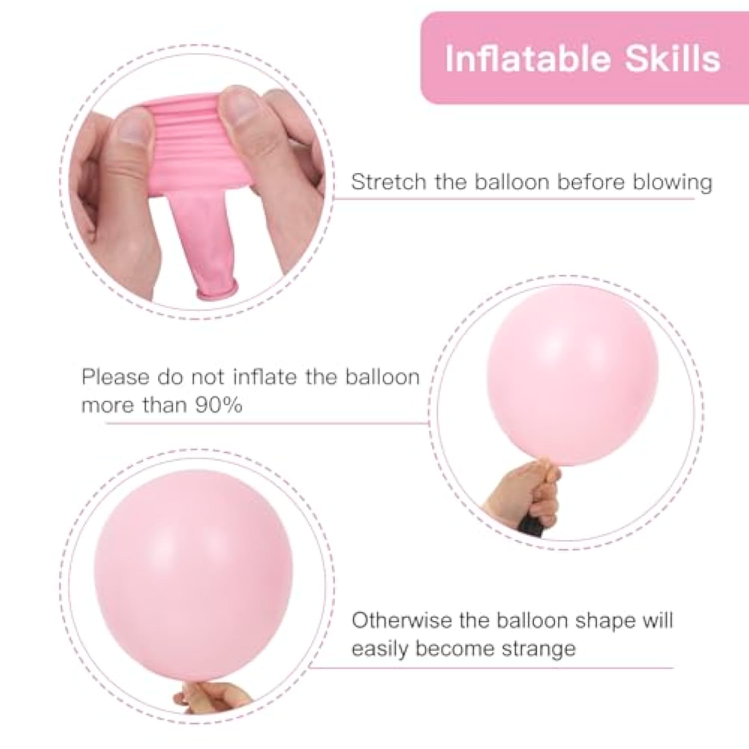 87Pcs Light Pink Balloons Different Sizes 18 12 10 5 Inches For Garlan