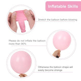 87Pcs Light Pink Balloons Different Sizes 18 12 10 5 Inches For Garlan