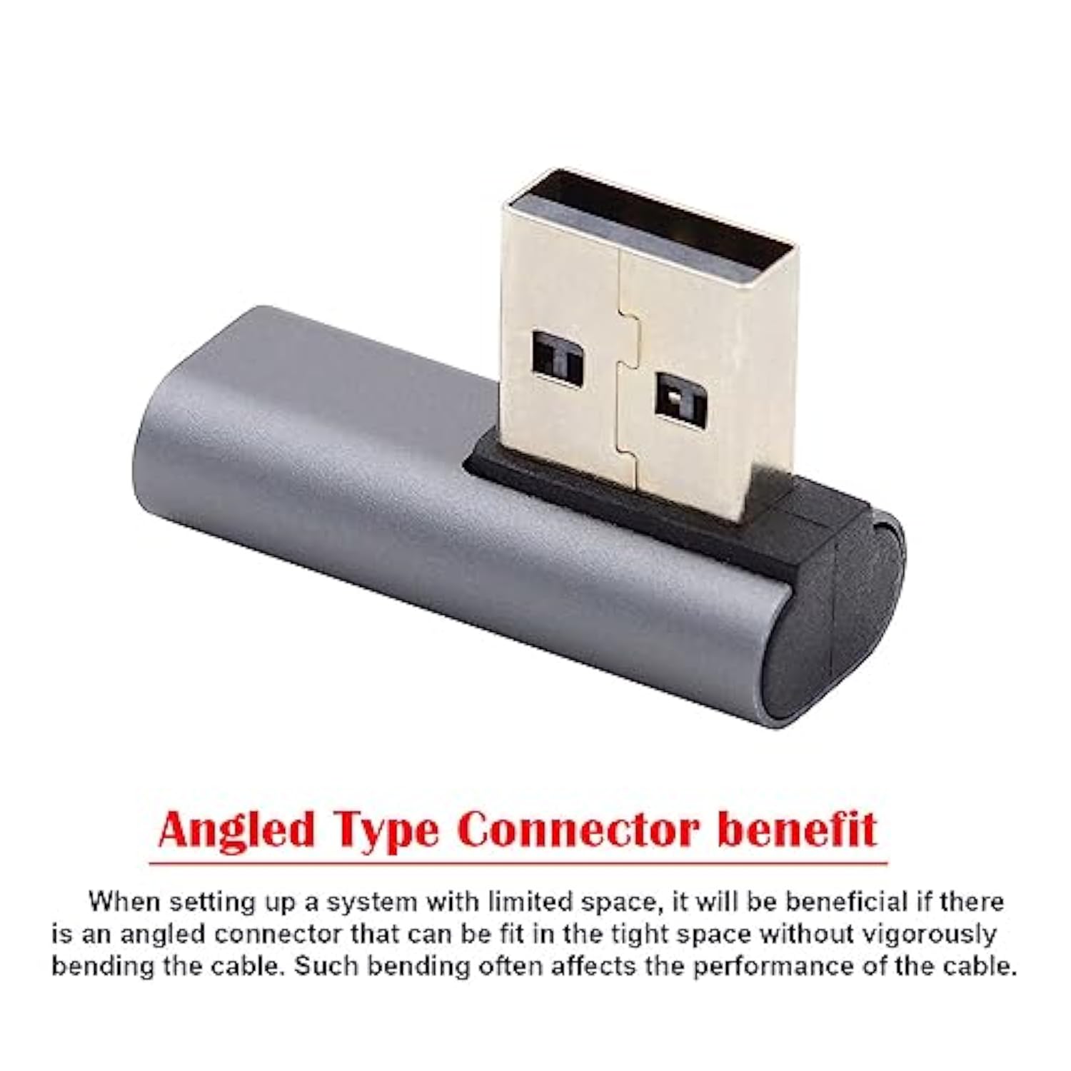 cablecc Low Profile USB-C Type C Female 90 Degree Right Angled to A Male USB 3