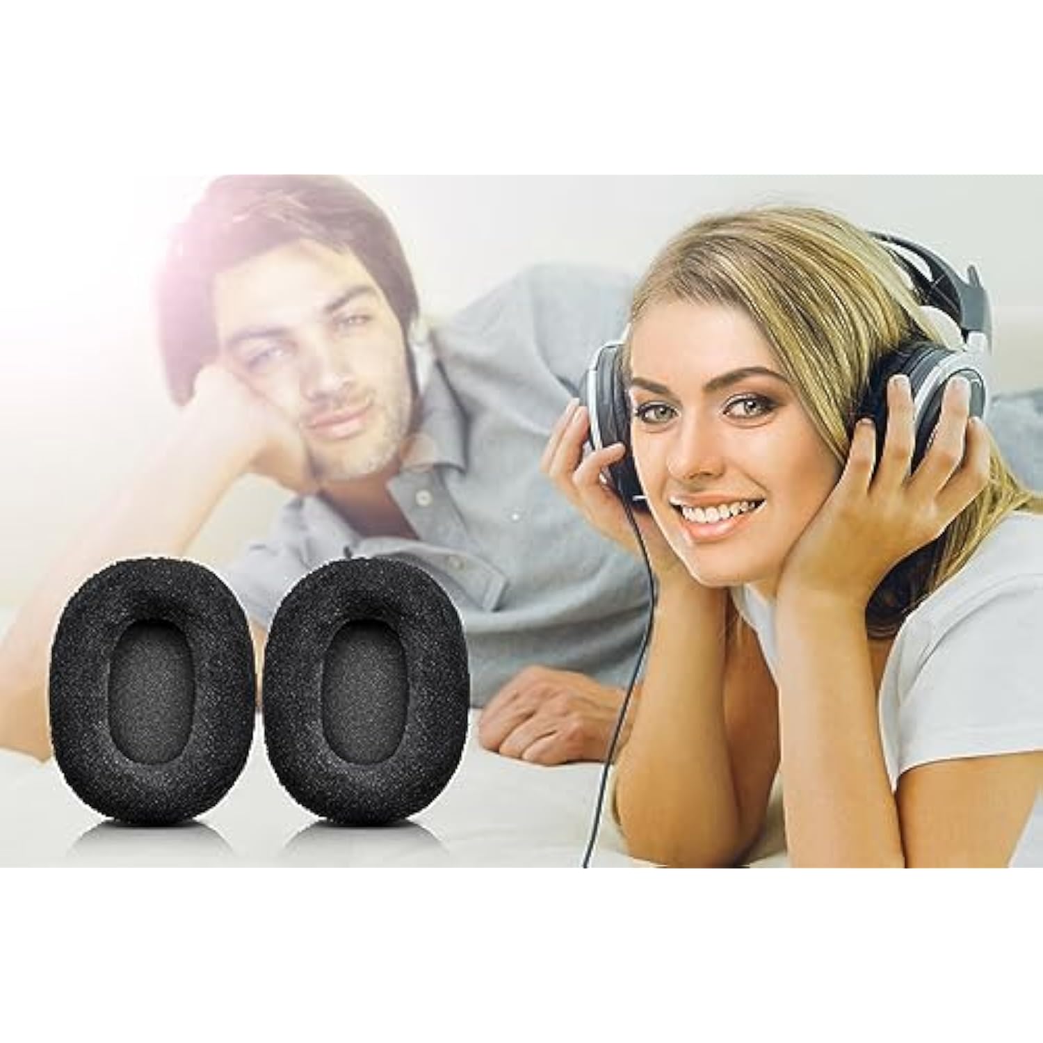 1000Xm5 Earpads Compatible With Wh-1000Xm5 By - Noise Isolating Memory Foam, Added Thickness, Improved Durability & Sound Ear Cushion (Soft Velour)