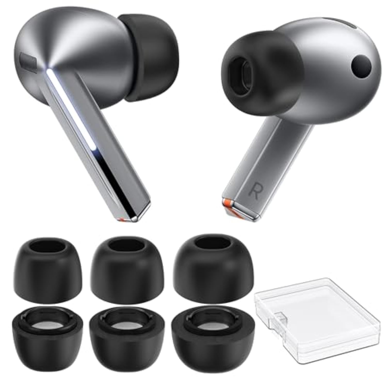 Memory Foam Earbud Tips For Samsung Galaxy Buds3 Pro (2024)?Fit The Charging Case?3 Pairs S/M/L Ultimate Comfort Noise Canceling Memory Foam Ear Replacement Tip For Samsung Galaxy Buds Pro 3