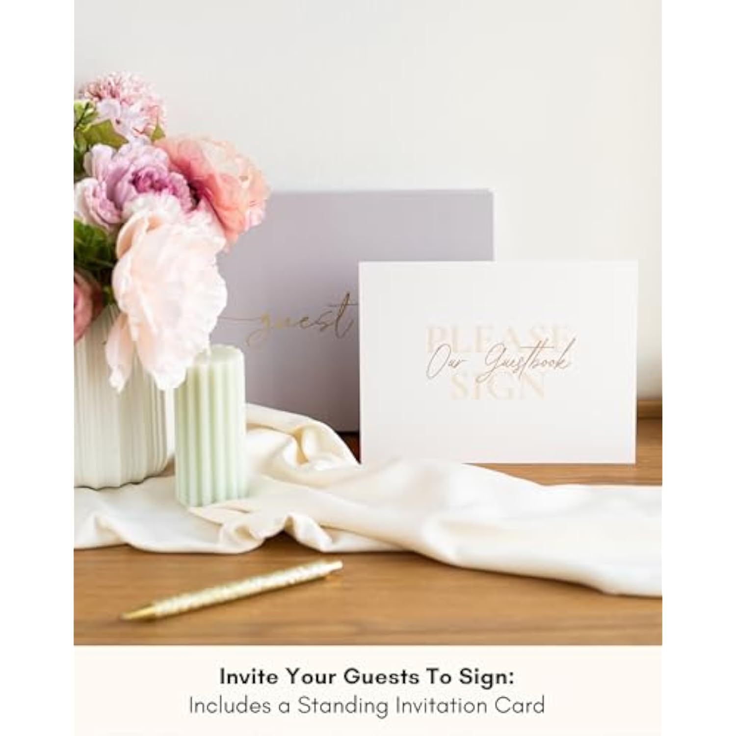 Wedding Guest Book – Polaroid Guest Book For Wedding Reception, Baby Shower, Birthday, Bridal Shower And Special Event Guestbook – A Stylish Sign In Book For Party