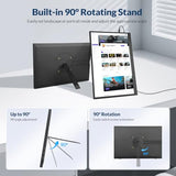 Portable Monitor, 16 1200P Fhd 16:10, 1500:1 Contrast Ratio, Usb-C Hdmi Laptop Screen With Rotating Stand, Horizontal/Vertical Monitor, Travel Monitor For Laptop/Pc/Mac/Windows/Ps5,Vesa Mountable