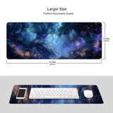 Magic Forest Desk Pad Mouse Pad 31.5 X 11.8 Inch Fantasy Landscape Fireflies Light Mousepad Xl Large Gaming Mouse Pad Laptop Keyboard Mat Desk Pad Office Computer Keyboard Laptop Home