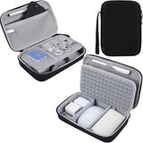 Hard Travel Electronic Organizer Case For Macbook Power Adapter Chargers Cables Power Bank Apple Magic Mouse Apple Pencil Usb Flash Disk Sd Card Hard Drive Waterproof Shockproof Carrying Bag, Black