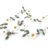 Wool felt daisy chain garland for daisy-theme parties, 1st birthdays, nursery décor