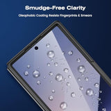 Galaxy Z Fold 6 Front Frame with Built-in Screen Protector Black for Samsung Z Fold 6 Phone Case