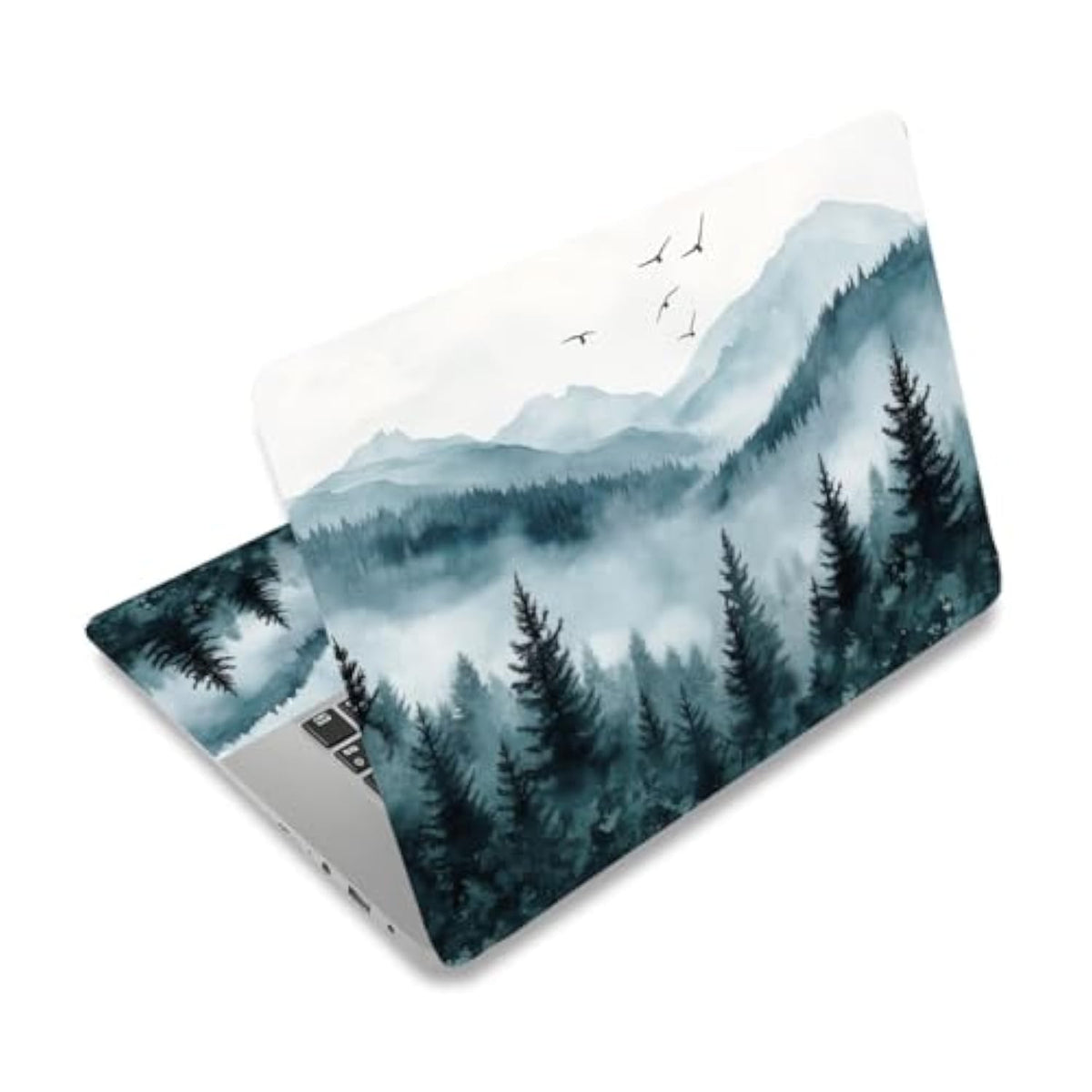 Misty Forest Laptop Skin Sticker Decals Fits 12" 13" 13.3" 14" 15 Inch Laptop Universal Removable Vinyl Notebook Landscape Painting Art Protector Netbook Pc Cover Decal