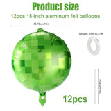 4Pcs Pixel Balloons – 18-Inch Green Pixel Aluminum Foil Balloons, Party Decorations for Boys and Girls Birthday Celebrations and Gaming-Themed Parties