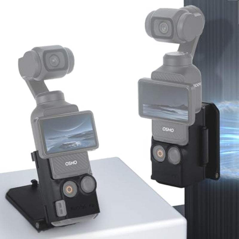 Osmo Pocket 3 Magnetic Mount Clip Pocket 3 Magnetic Stand Expansion Adapter Frame For Dji Osmo Pocket 3 Accessories On Desktop/Car/Gym/Motorcycle 180° Adjustable