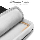 MOSISO 360 Protective 13-14 inch Laptop Case, 13.3 inch Puffy Laptop Sleeve Compatible with MacBook Air 13 13.6/Pro 13/14, HP, Dell, ASUS, Lenovo, Side Open Bag with 2 Zipper Pockets&Handle, Black