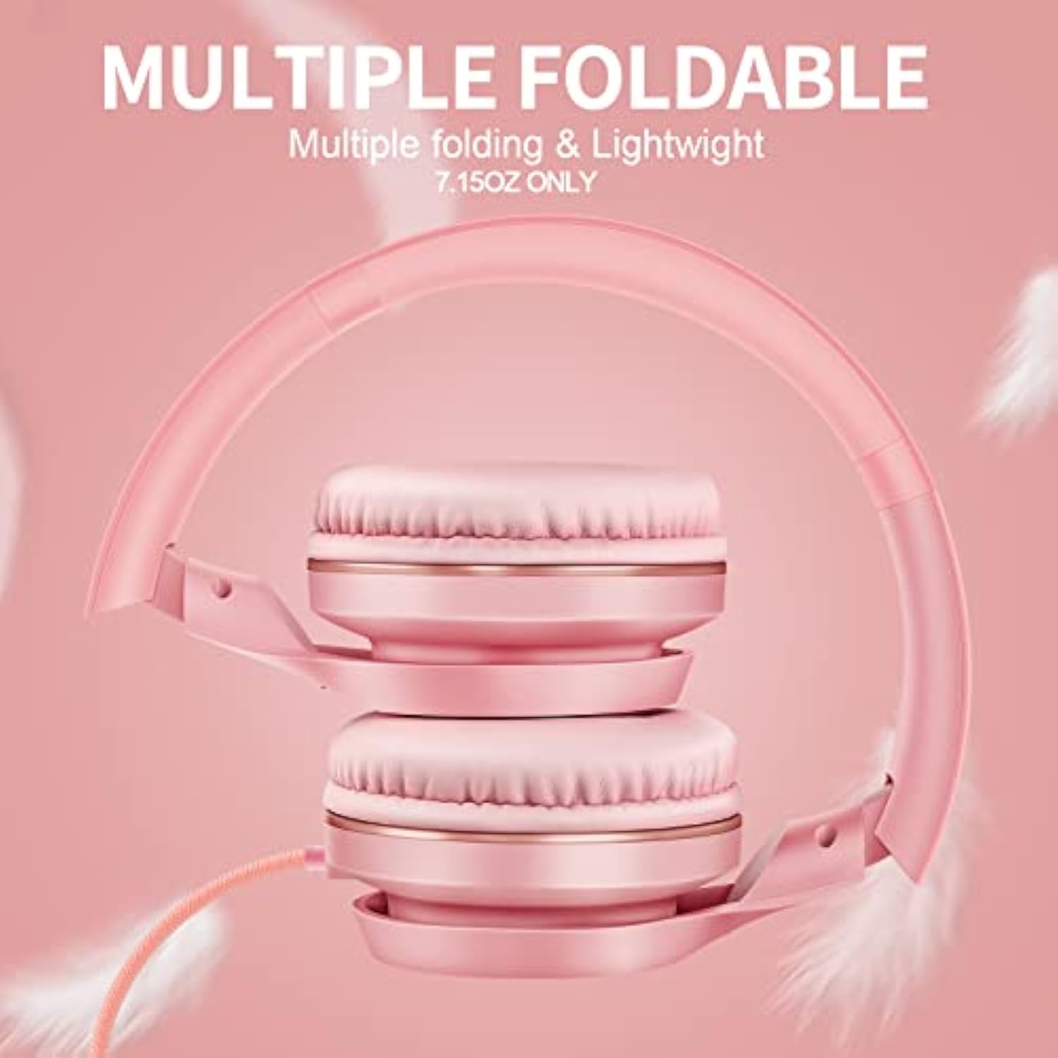 S9 Wired Headphones With Microphone For School,On-Ear Kids Headphones For Girl
