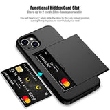 iPhone 15 Card Holder Case with Black Finish
