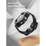 SUPCASE for Samsung Galaxy Watch 4 Classic Band with Case 46mm (Unicorn Beetle Pro), [Military-Grade Protection] Heavy Duty Cover with Adjustable Strap Band for Galaxy Watch 4 Classic, Black