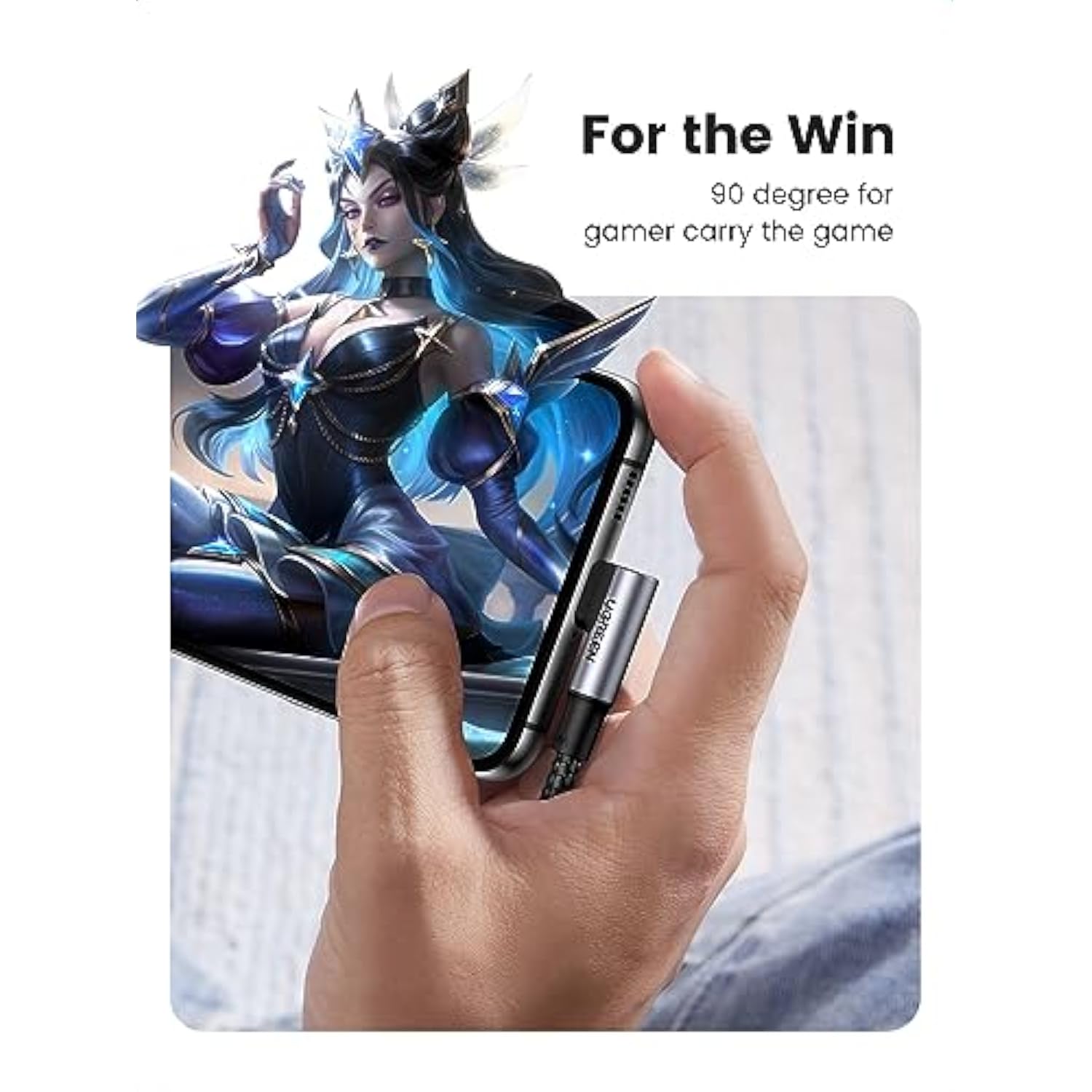 UGREEN Right Angle USB C to USB C Cable, 100W Type C 90 Degree Fast Charging Cable Compatible with iPhone 17/17 Plus/17 Pro/16, MacBook Pro 2022, iPad Pro 2022, Dell XPS, Samsung Galaxy S25/S24, 6.6FT