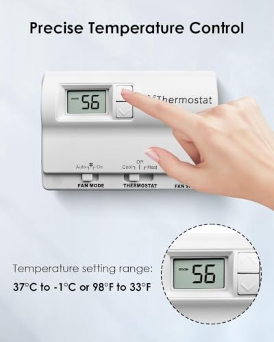 83303862 Digital Thermostat, Rv Air Conditioner Thermostat Compatible With Coleman, Rv Wall Digital Thermostat With 3 Adjustment Modes, Temperature Adjustment From 37 To -1