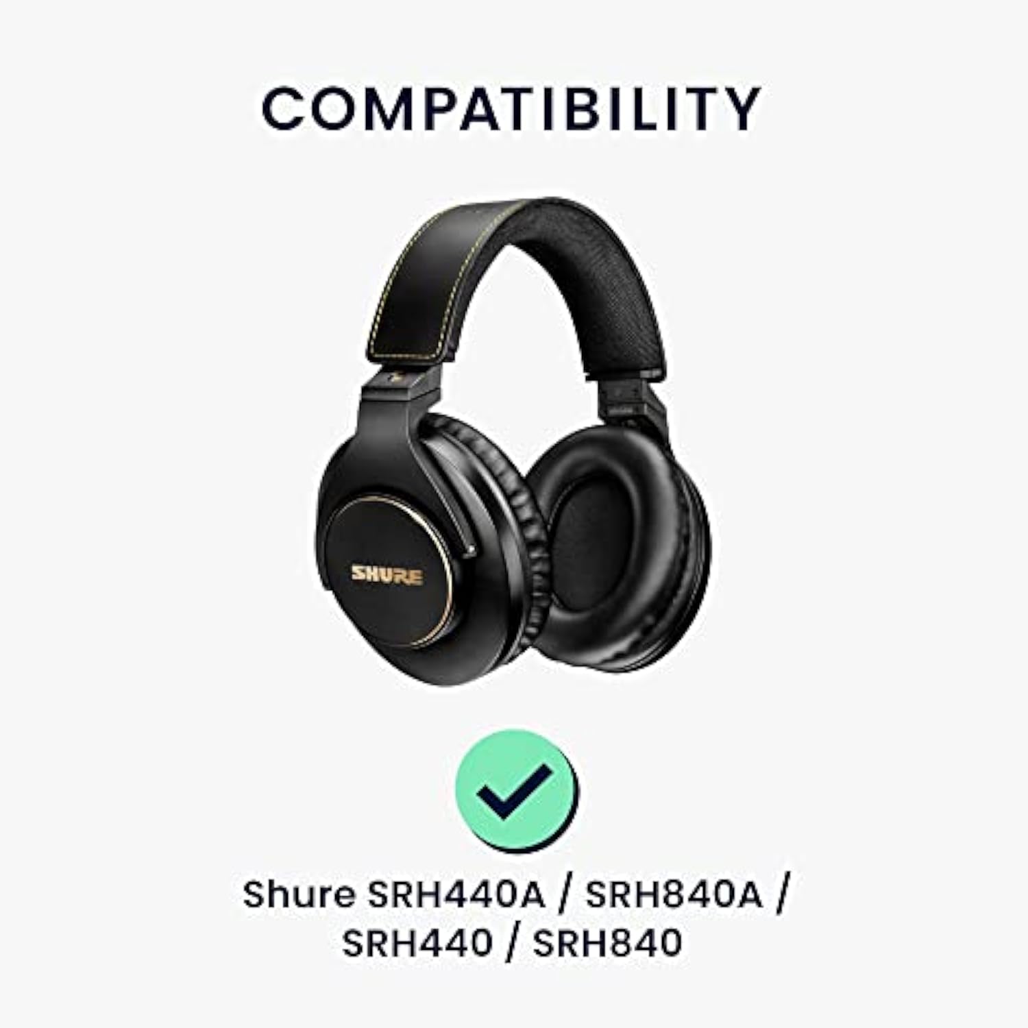 kwmobile Headphone Cable Compatible with Shure SRH440A / SRH840A / SRH440 / SRH840-300cm Cord with 3.5mm (1/8") Jack + 6.35mm (1/4") Jack Adapter