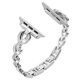 Bling Band Compatible with Apple Watch Bands 38mm 40mm 41mm 42mm 44mm 45mm 46mm 49mm Women Slim Dressy Bracelet Metal Strap for iWatch Series 11 10 9