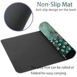Large Gaming Mouse Pad Non-Slip Keyboard Pad Soft Extended Desk Mat Desktop Writing Pad (31.5"×11.8") Combined With Coasters, Home And Office Desktop Decor, Peacock