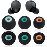 3 Pairs Wf-1000Xm5 Ear Tips Memory Foam Earbud Tips Compatible With Sony Wf-1000Xm4 Wf-1000Xm5 Earbuds Tips Soft Slow-Rebound Memory Foam Ear Tips Ear Replacement Tips (S/M/L, Black)