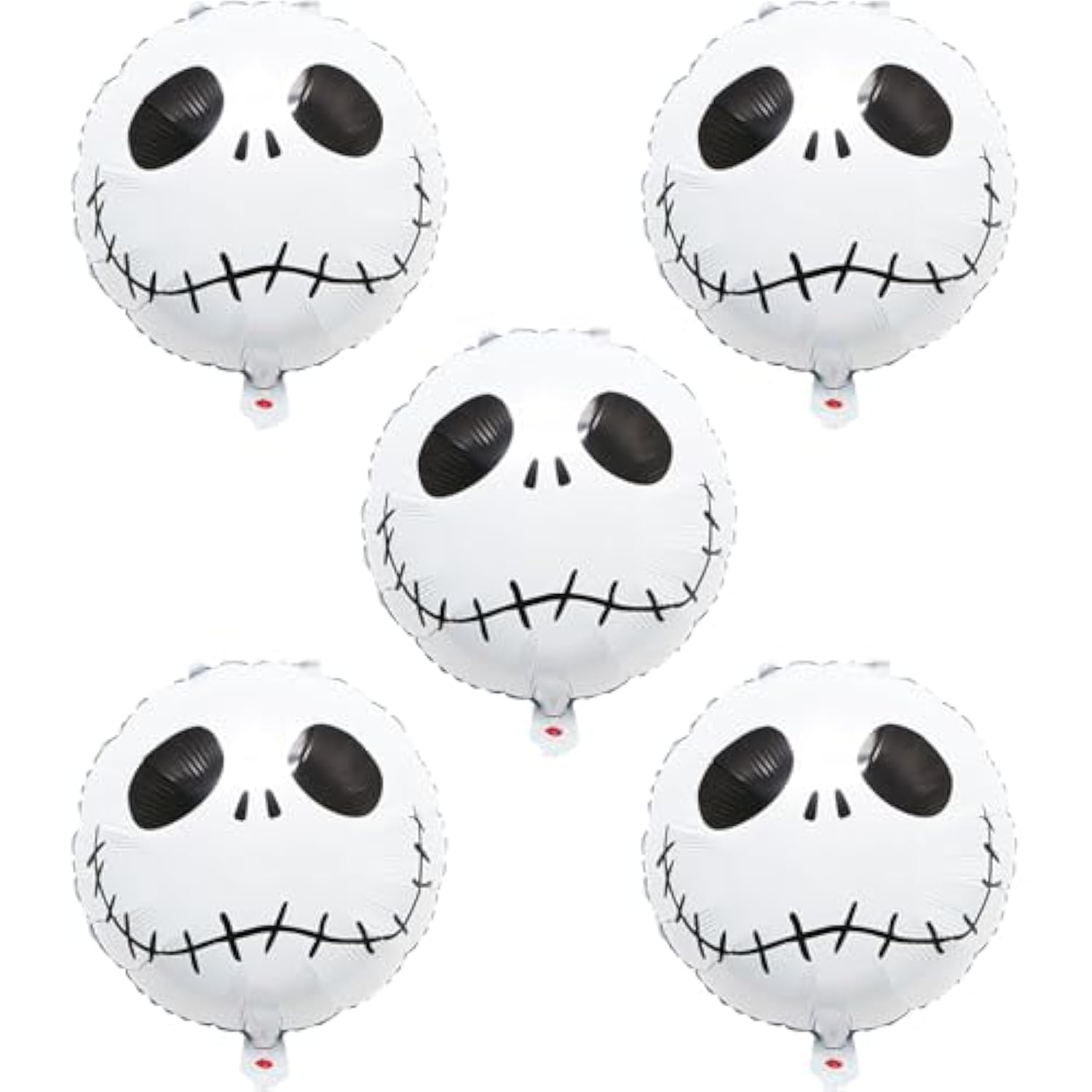 10Pc Halloween Foil Balloons – Happy Halloween with Skull Party Decorations