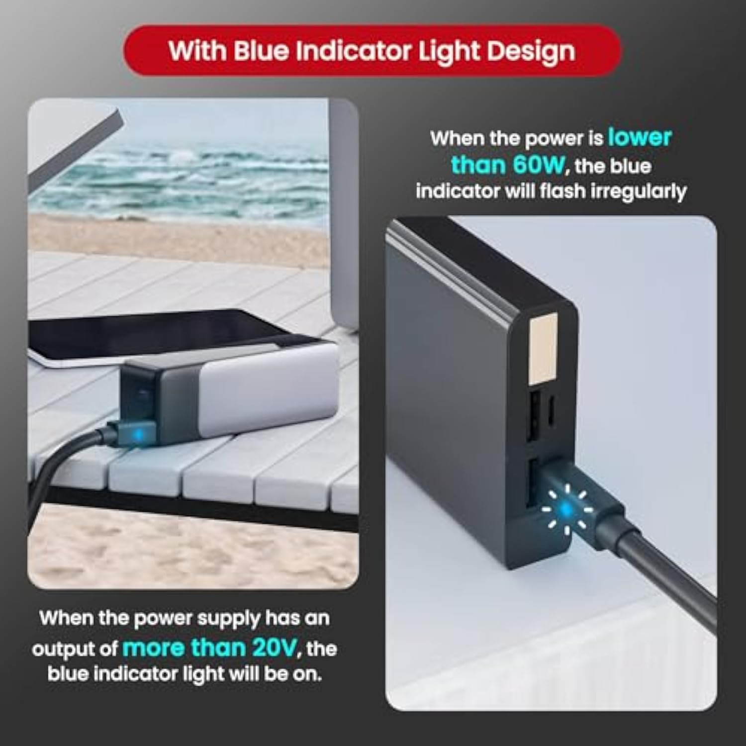 For Starlink Mini Cable 5M/16.4Ft, Starlink Mini Usb C Cable Cord With Indicator Light 16Awg, Usb C To Dc Power Cord With Caps Waterproof 5M/16.4Ft