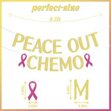 Peace Out Chemo Banner, Gold Glitter Cancer Survivor Party Decorations, Cancer Free, Chemotherapy, Chemo Finito Banner, Funny Battle Cancer Gift