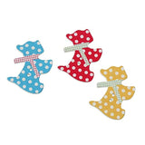50 Pack Mixed Creative Cute Dog Shaped Wooden Buttons Children Diy Dec