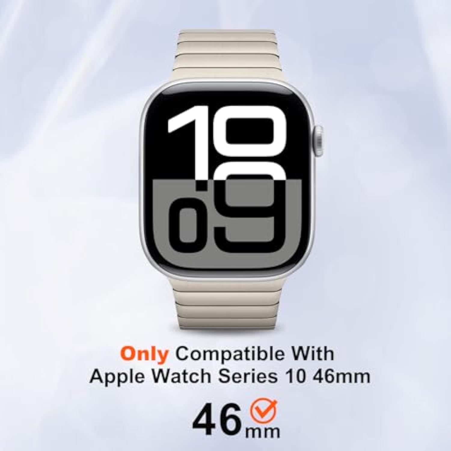 Metal Bumper Cover Compatible With Apple Watch Series 10 Case 46Mm, [Turn 46Mm Into Ultra Look] Rugged Shockproof Protector With Back Frame For Iwatch 46Mm, Titanium