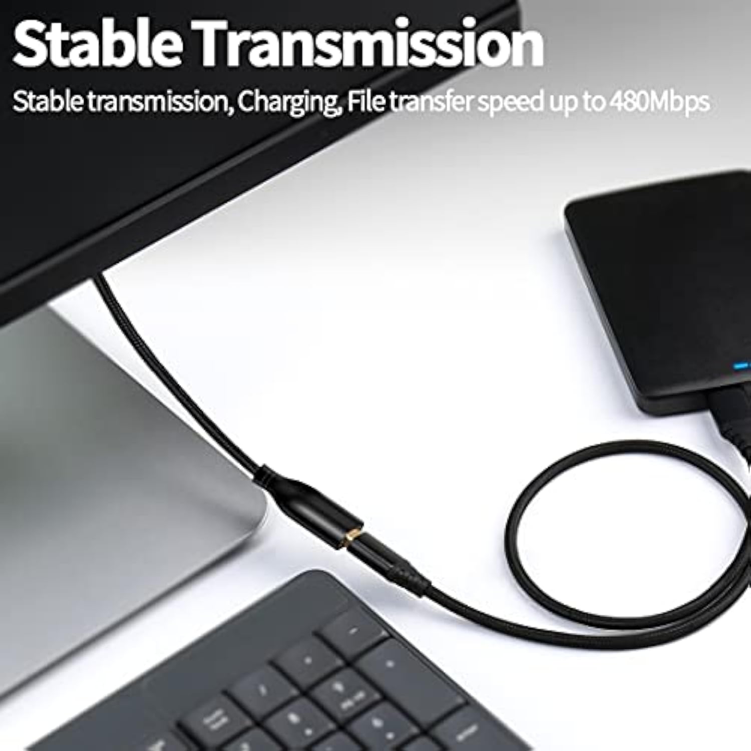 Usb 2.0 Extension Cable 10Ft, A Male To A Female Usb Extension Lead For Chargi