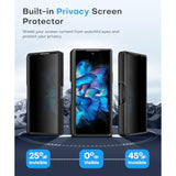 Magnetic For Samsung Galaxy Z Fold 6 Case With Privacy Screen Protector, [Compatible With Magsafe][Anti Spy]Built-In S Pen Holder & Kickstand, Full-Body Shockproof Phone Case For Z Fold 6, Black