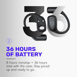 Essential Open Ear Earbuds Open Ear Headphones, Earbuds Wireless Bluetooth, Sweat & Water-Resistant Earphones, Running Headphones With Ultra-Lightweight Design, 36 Hours Battery Life (Black)