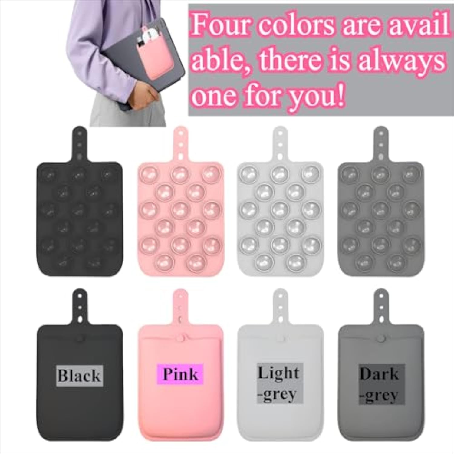 Reusable Compact Silicone Mouse Pouch For Laptop, Mouse Holder For Wireless Mouse, Mouse Sleeve For Laptop With Strong Suction For Ipad/Macbook Use (Black)