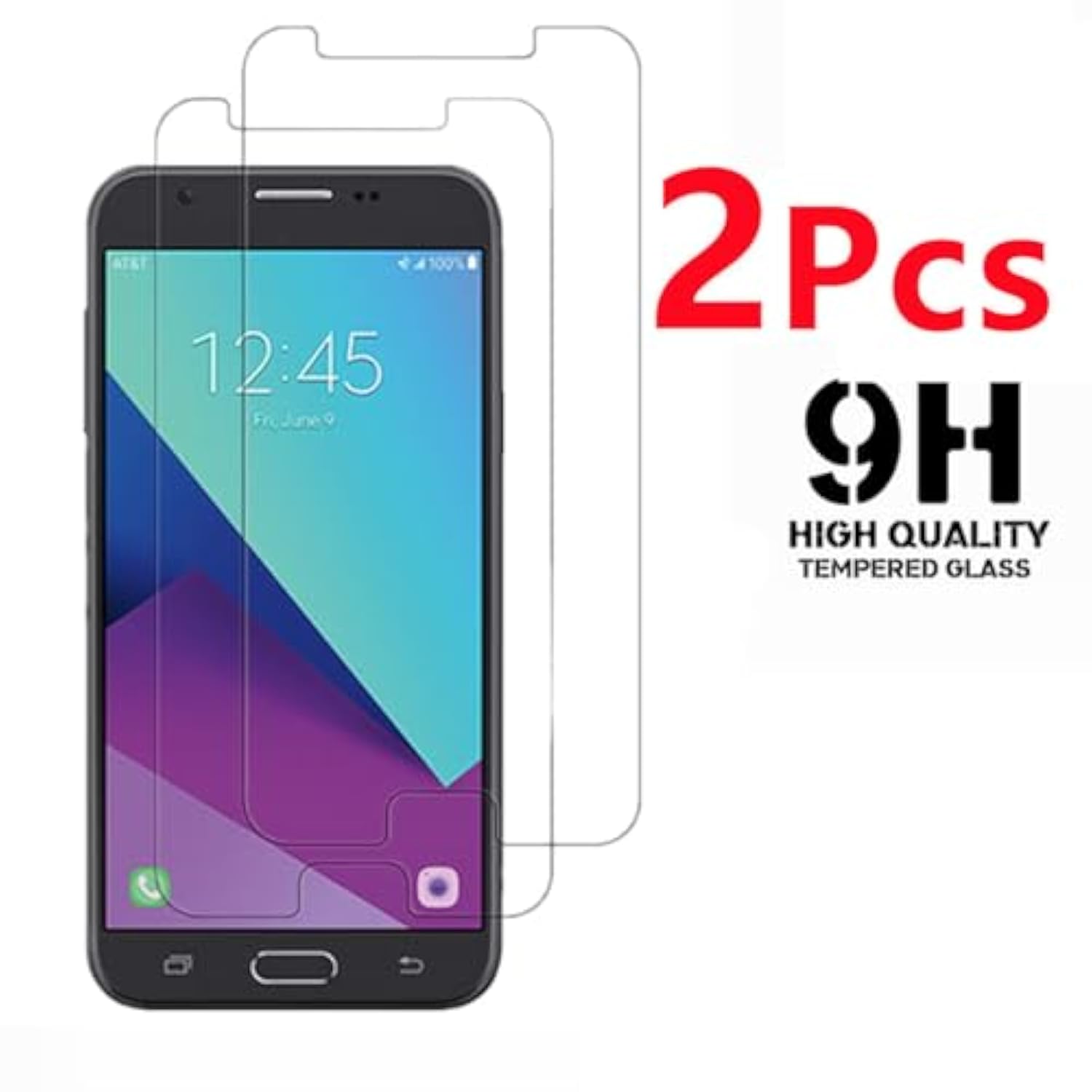 For Samsung Galaxy J7 (2017) 2-Pack 9H Hardness Tempered Glass Screen Protector