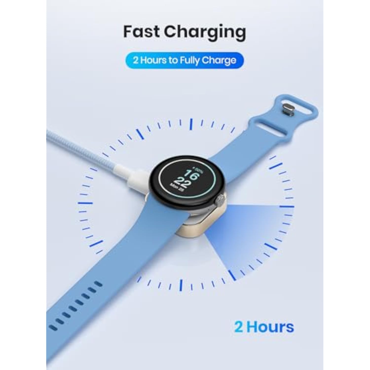 Charger For Pixel Watch 3 2/ Fitbit Versa 4 / Sense 2, Detachable Charging Cable Replacement Accessories Nylon Braided Cord Charger For Google Pixel Watch 3 2 & Fitbit Versa 4 3 / Sense 2 /Sense