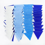 Blue Party Decorations Felt Hanging Triangle Mini Bunting Pennant Banner Flag for Birthday Wedding Shower Bridal Shower Engagement Under The Sea Nautical Ahoy Achor Party Decor Supplies