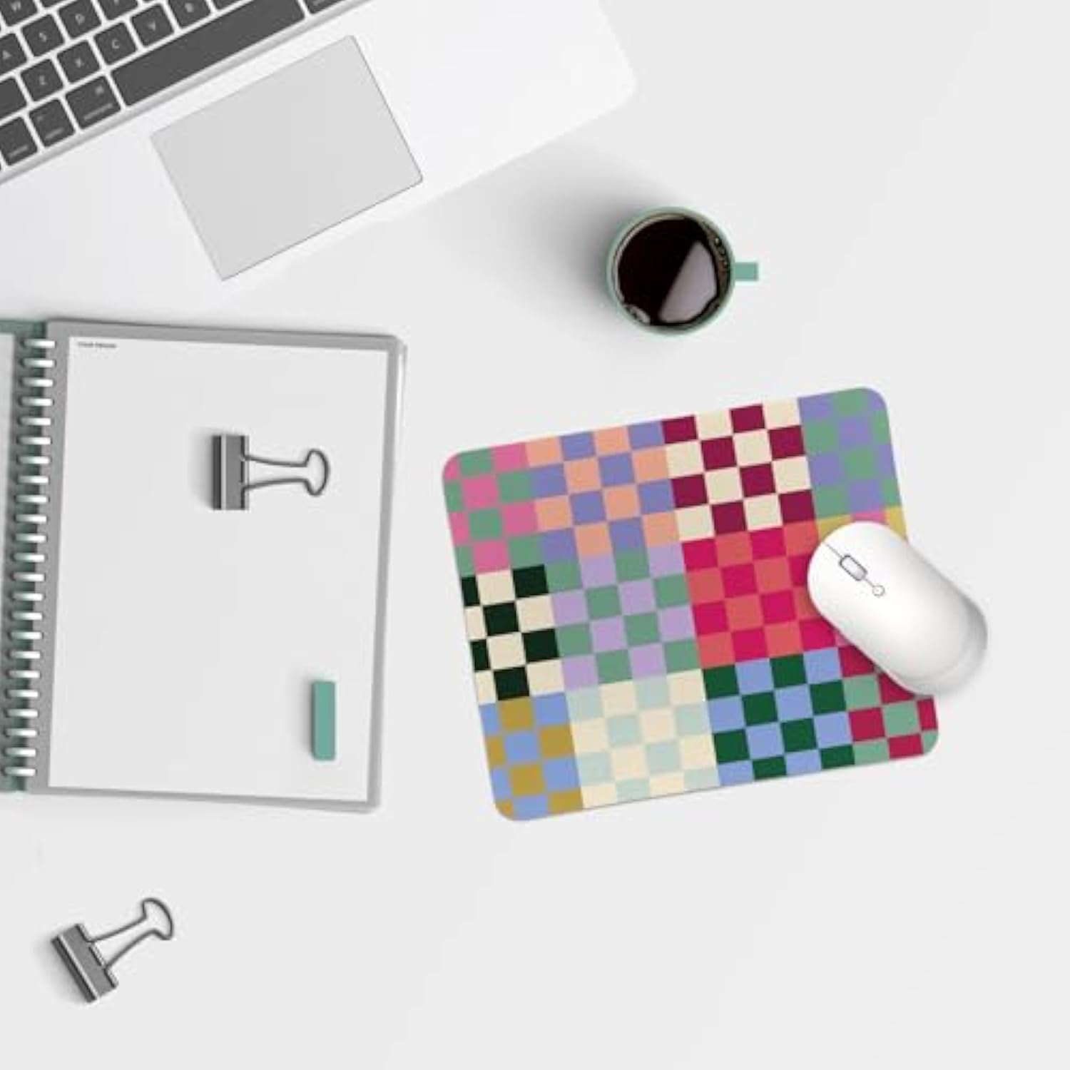 Christmas Mouse Pad,Checkered Christmas Decorations Mouse Pad,Christmas Birthday Gifts For Girls Women,Non-Slip Rubber Base Mousepad For For Home Office Laptop,9.5X7.9 Inches