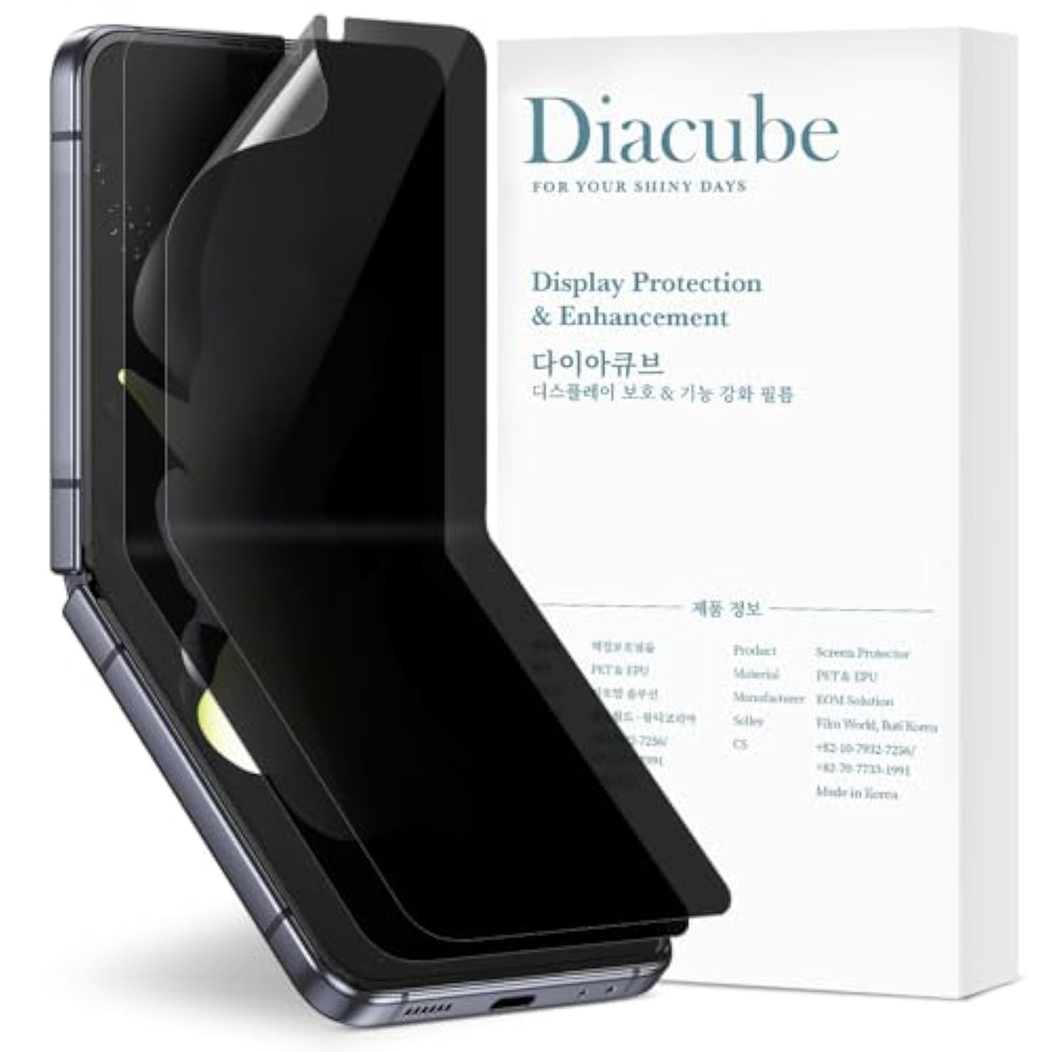 2-Pack [Upgraded 27°] Privacy Screen Protector For Samsung Galaxy Z Flip 4, Anti-Spy Inside Flexible Epu Tpu Hybrid Film, Bubble Free, Scratch Self-Healing, Easy Installation With Alignment Jig