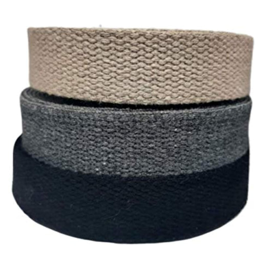 Heavy Cotton Webbing 1 Inch - Straps For Arts And Crafts - (Black, 10