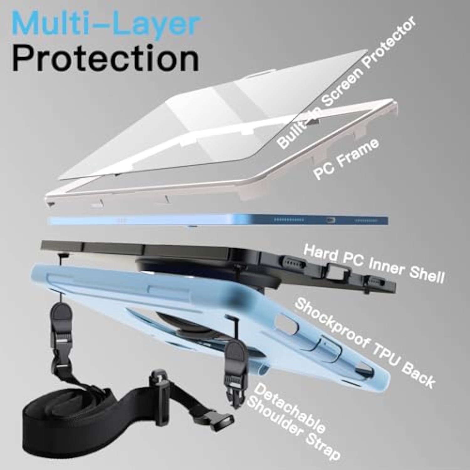 JETech Case for iPad 10 (10.9-Inch, 2022 Model, 10th Generation) with Built-in