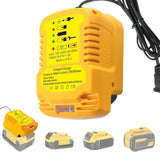 20V Battery Charger Repalcement For Dewalt 20V Lithium Battery Charger Compatible With Dewalt 18V/20V Max Dcb201 Dcb204 Dcb207 Dcb206 Dcb203 Dcb200 Power Tool Battery Charger(Not For 12V)