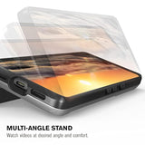 VENA vCommute for Google Pixel 7 Pro Wallet Case, [Military Grade Drop Protection] (2022) Flip Leather Cover Slot Card Holder with Kickstand - Black